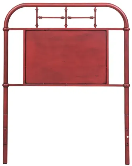 Vintage Twin Red Metal Bed