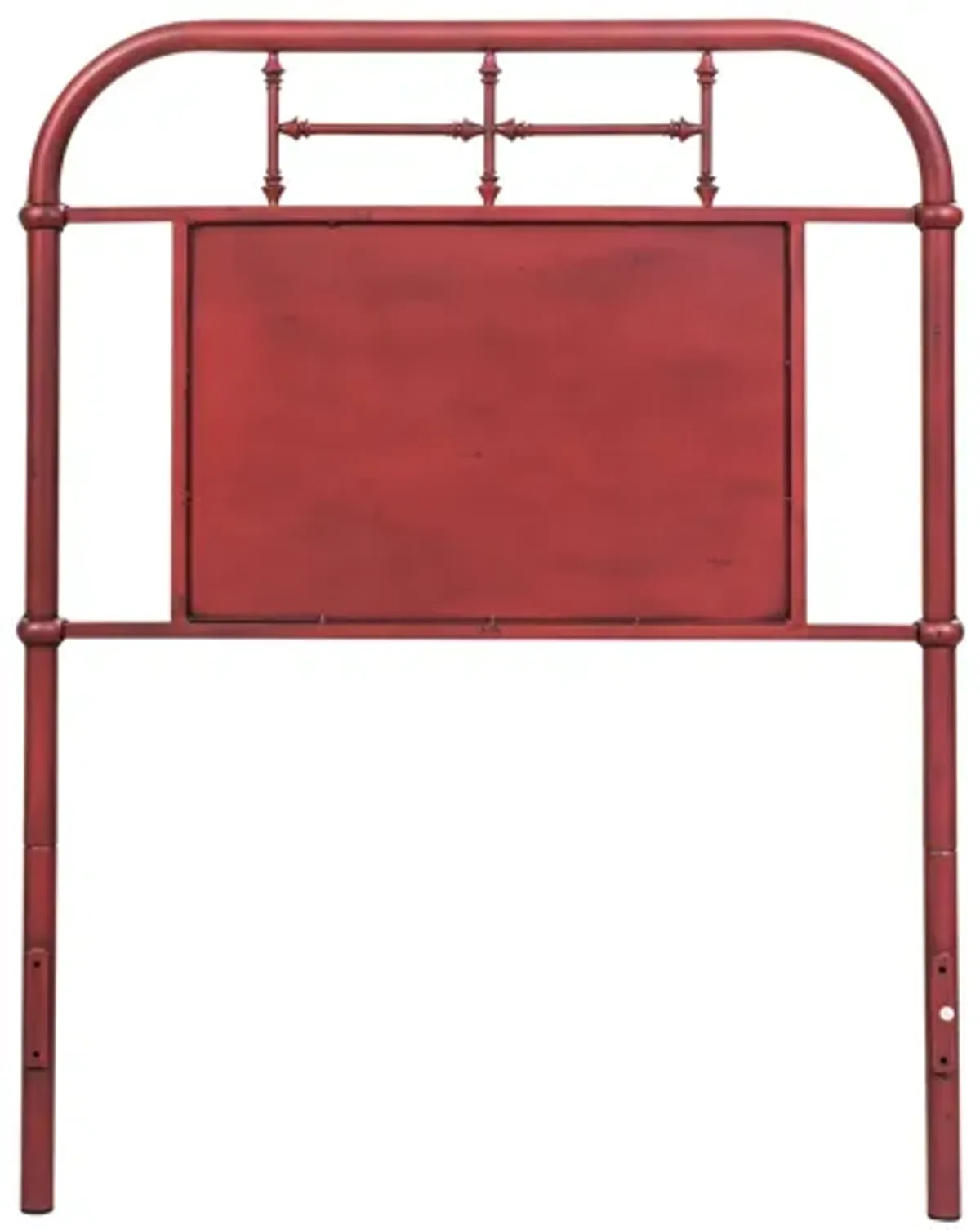 Vintage Twin Red Metal Headboard