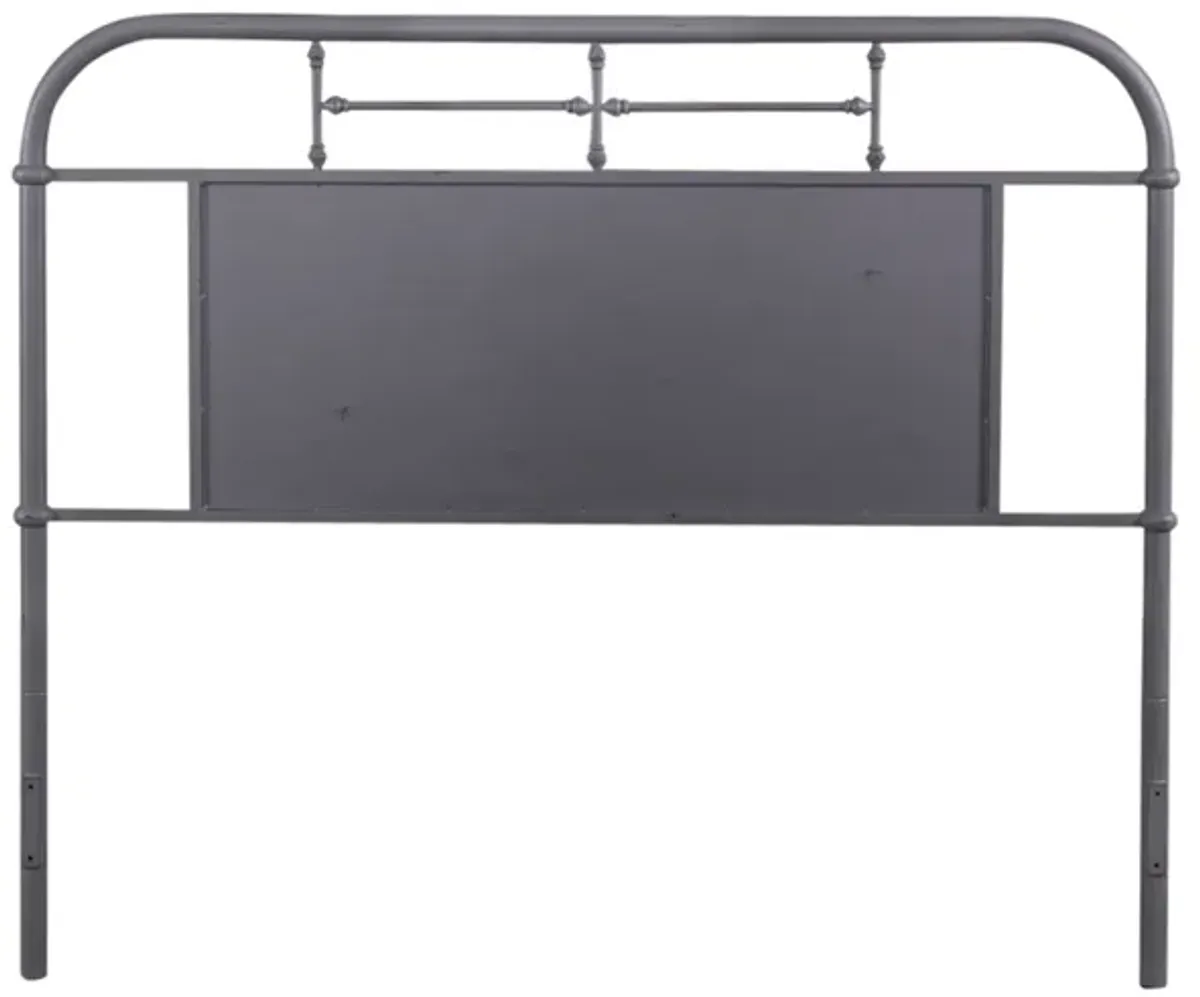 Vintage Twin Grey Metal Headboard