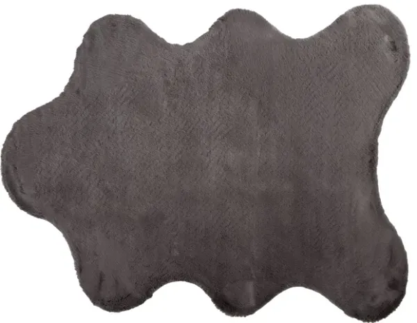 Luxe Velour 5 x 6-6" Grey Area Rug