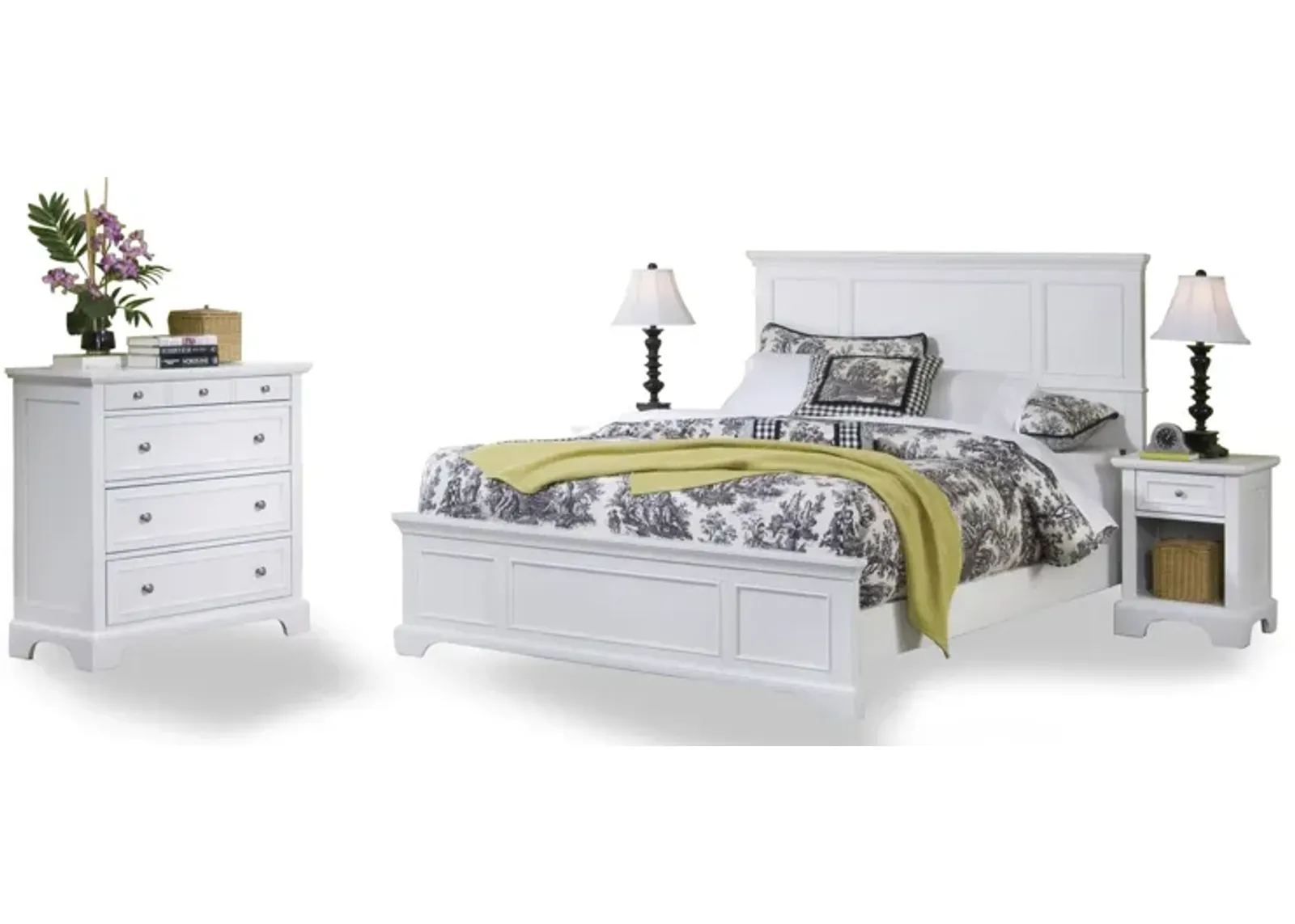 Century Queen Bed, Nightstand and Chest by homestyles