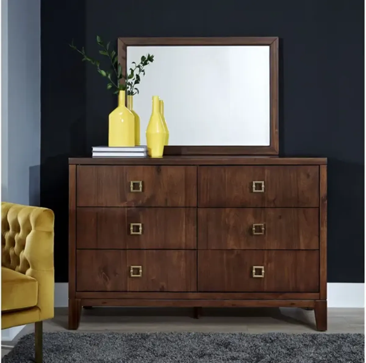 Bungalow Dresser with Mirror by homestyles