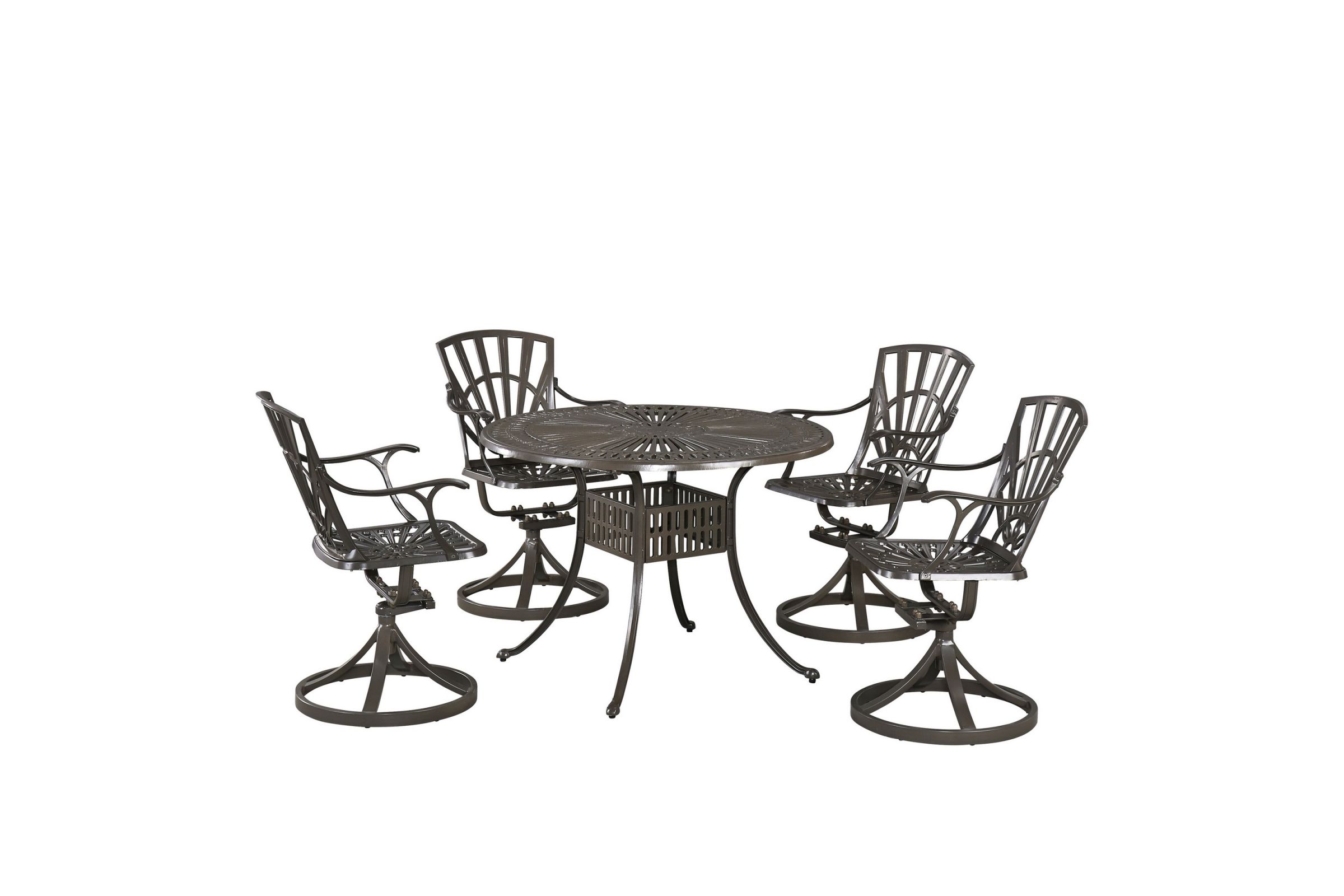 Largo Dining Set with Swivel Chairs by homestyles