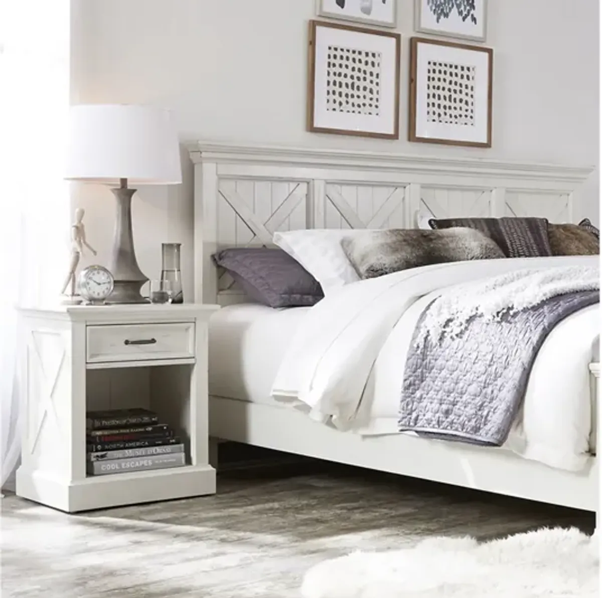 Bay Lodge King Headboard and Nightstand by homestyles