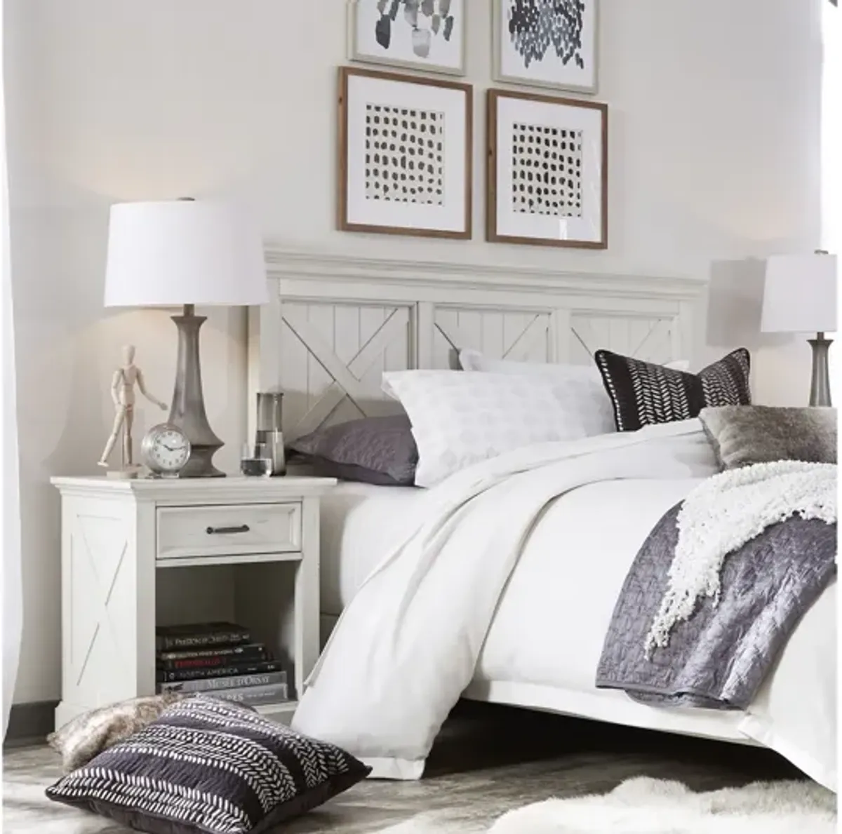 Bay Lodge Queen Headboard and Nightstand by homestyles