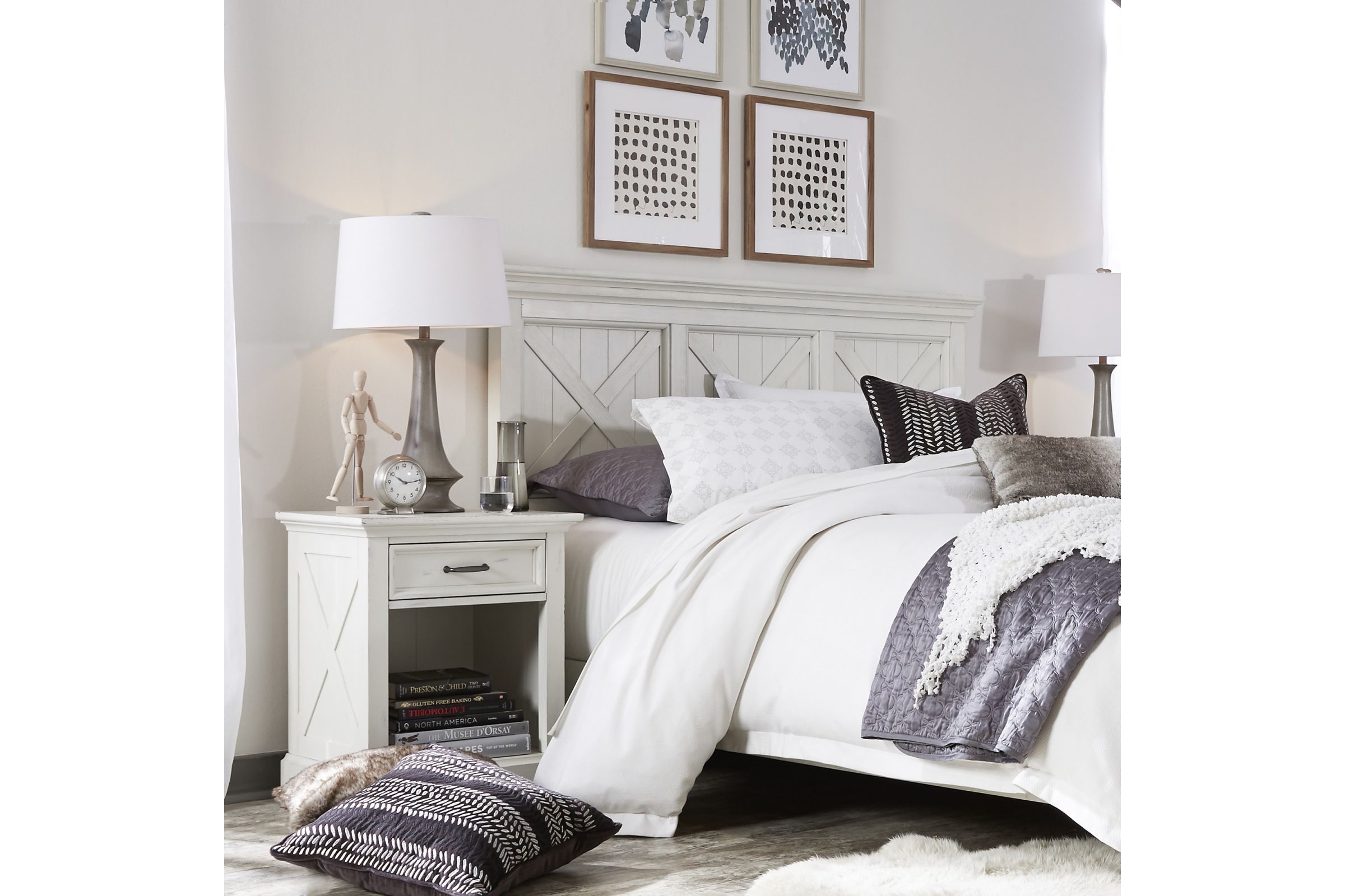 Bay Lodge Queen Headboard and Nightstand by homestyles