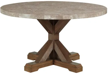Vesper 54" Round Dining Table + 6 Chairs