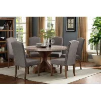 Vesper 54" Round Dining Table + 4 Chairs