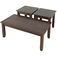 Eros Chestnut 3-Pack Occasional Tables