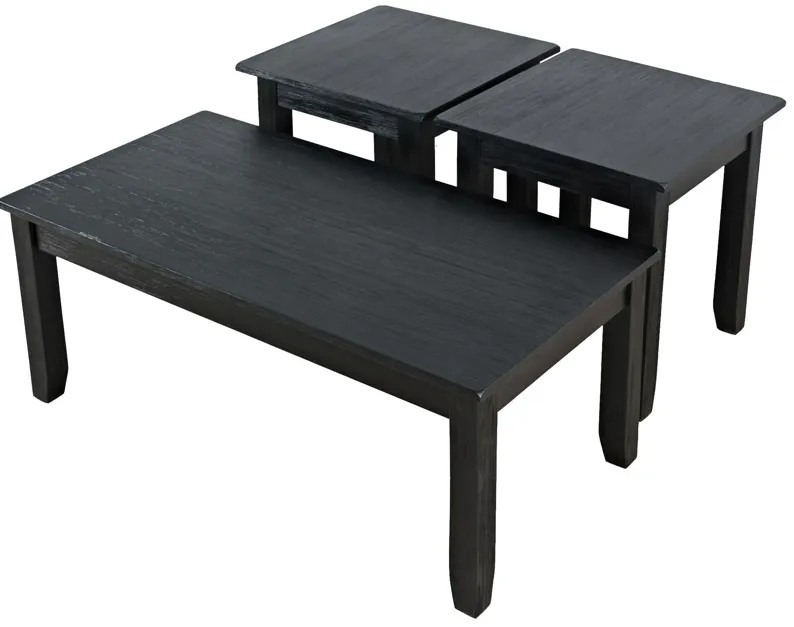 Eros Black 3-Pack Occasional Tables