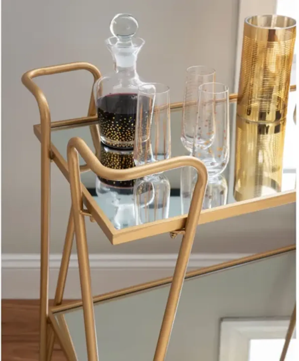 Ellie Gold Bar Cart