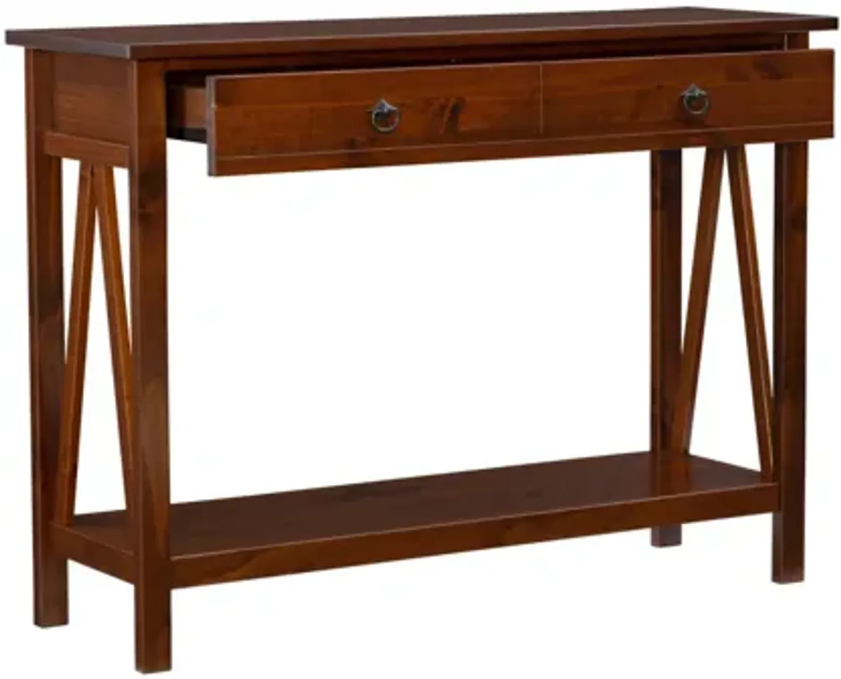 Titian Tobacco Brown Console Table