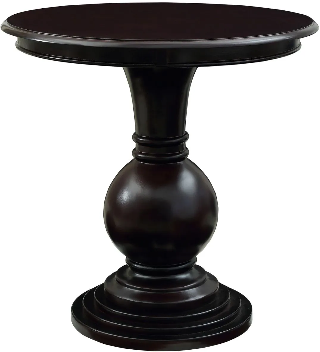 Amelia Espresso Accent Table Round