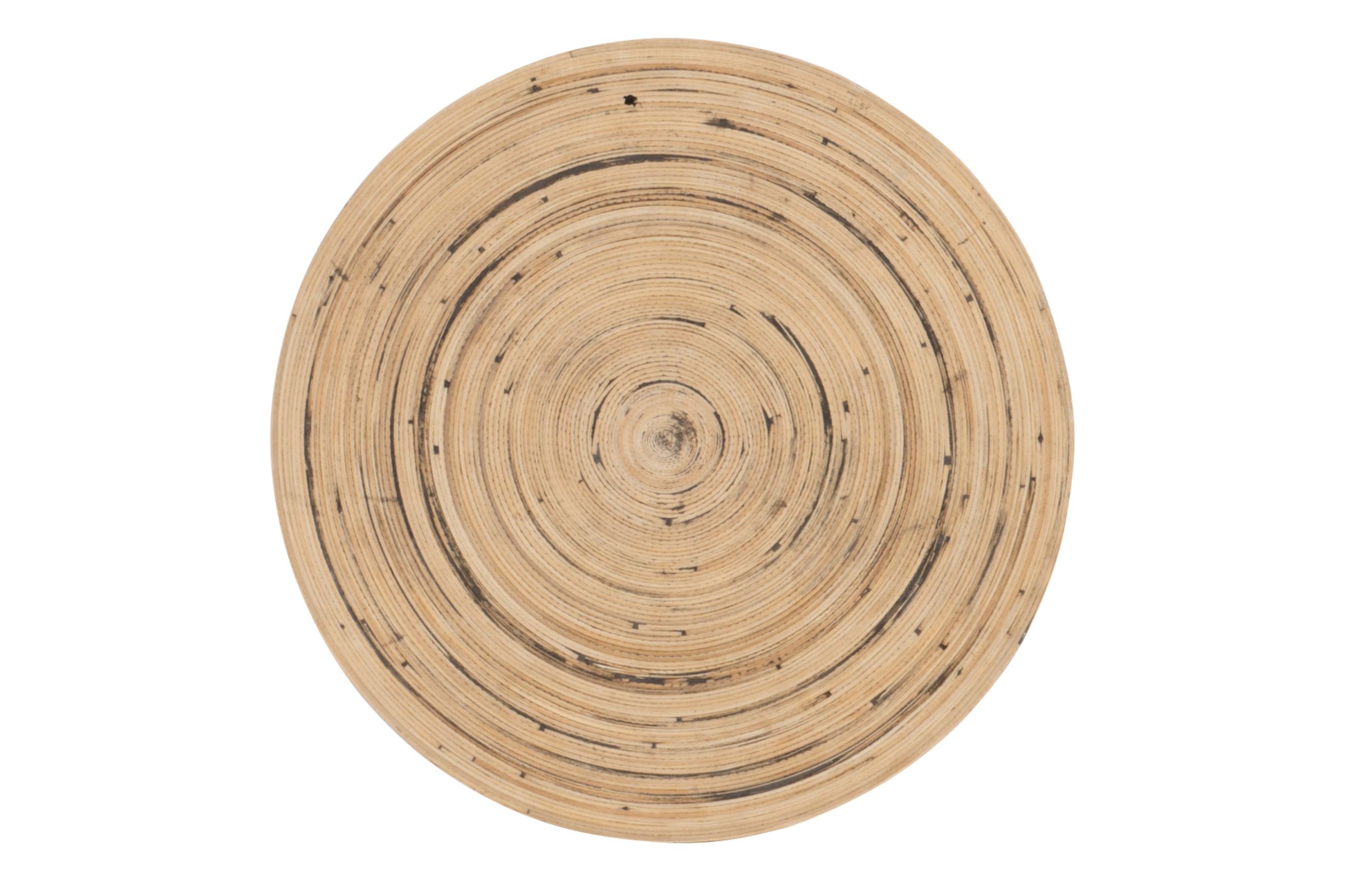 Bamboo Drum Table With Capiz Inlay