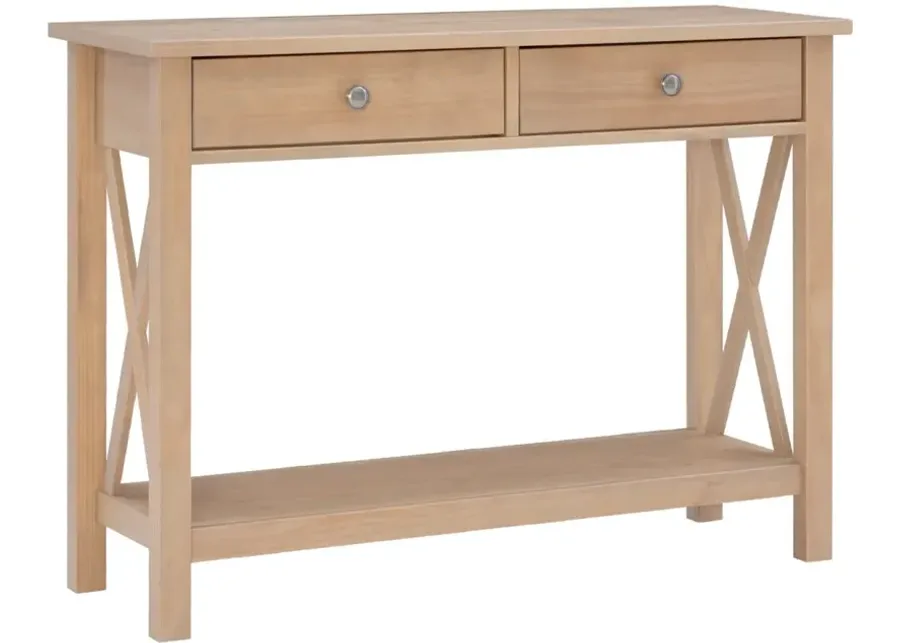 Dover Driftwood Console Table 2 Drawers