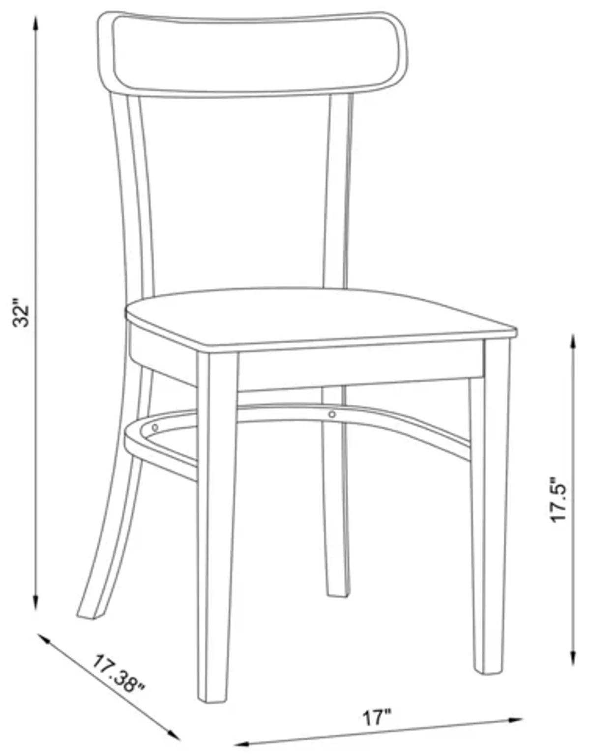 Bella White Chair, Set of 2