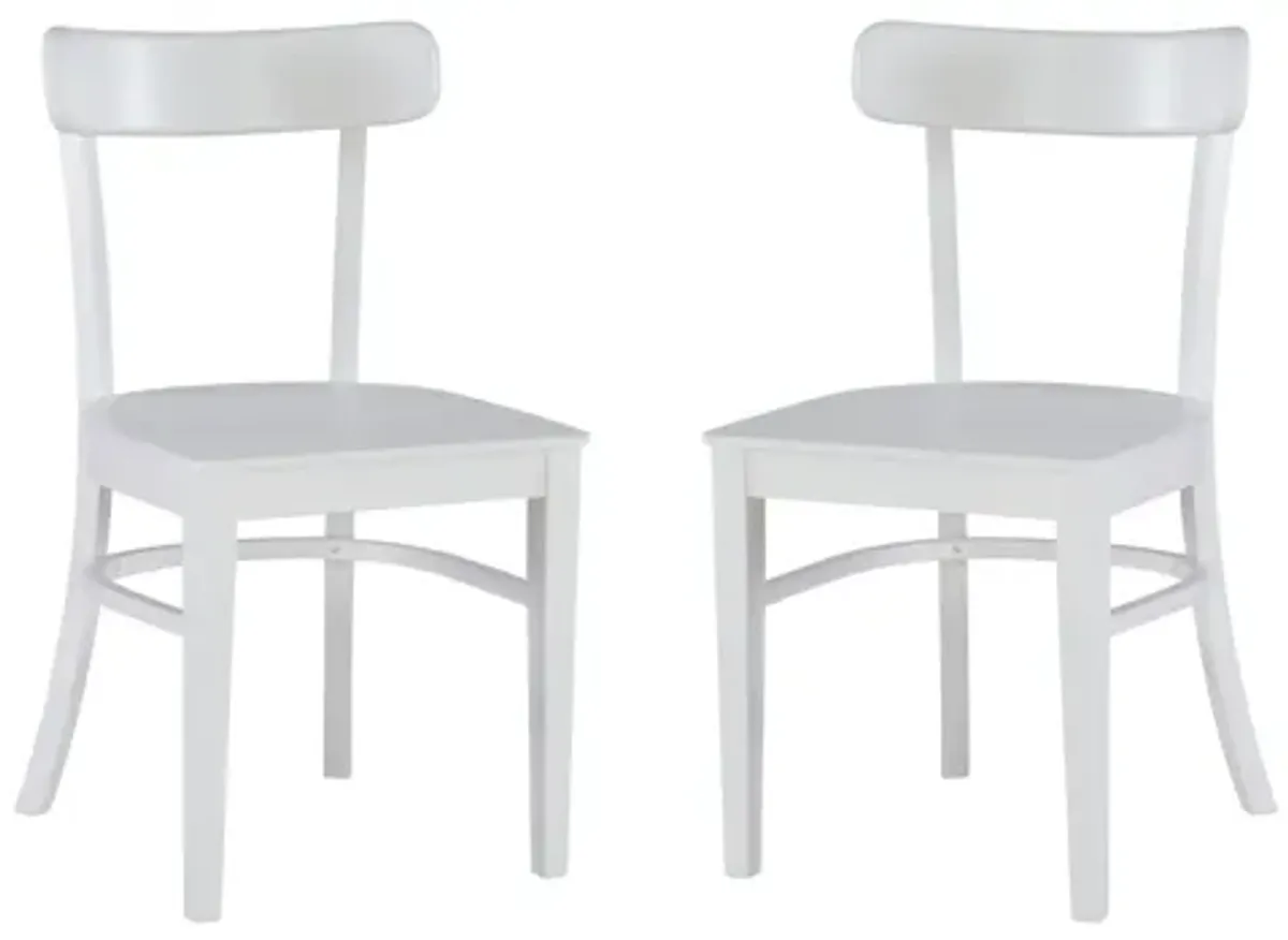 Bella White Chair, Set of 2