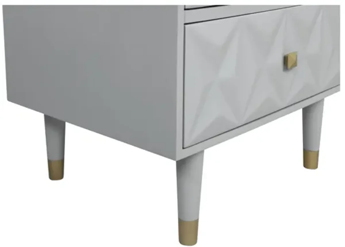 Geo Grey Nightstand