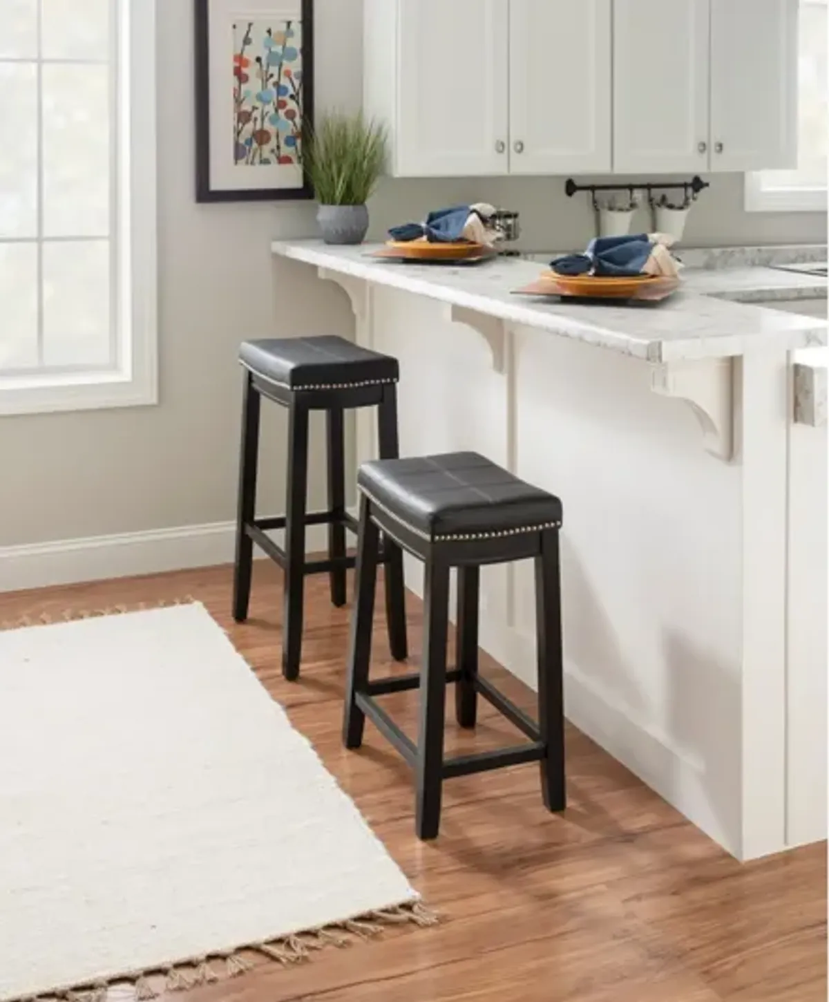 Claridge Black Counter Stool