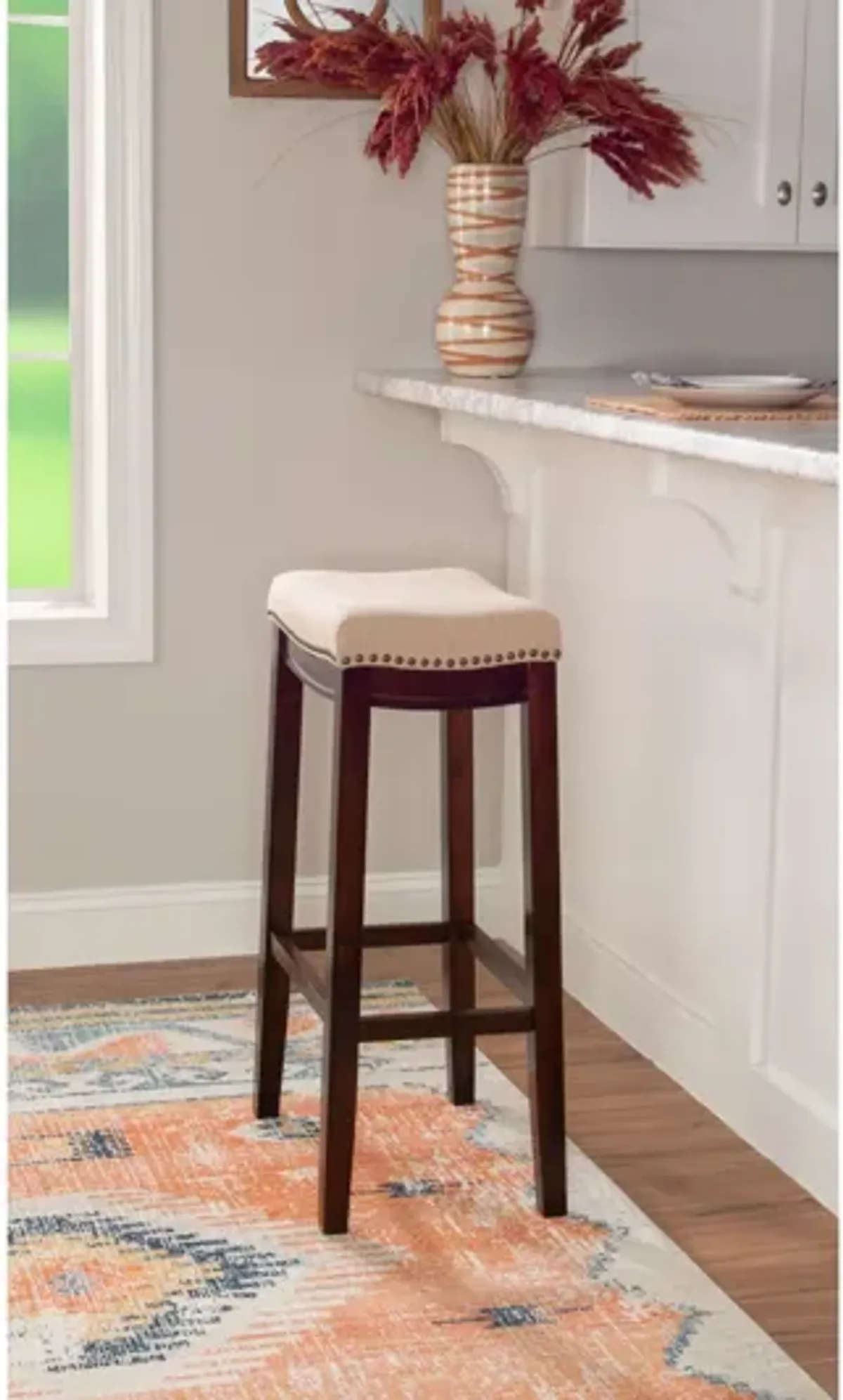 Claridge Linen Counter Stool