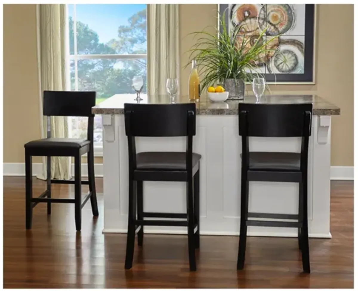 Torino Black Contemporary Counter Stool