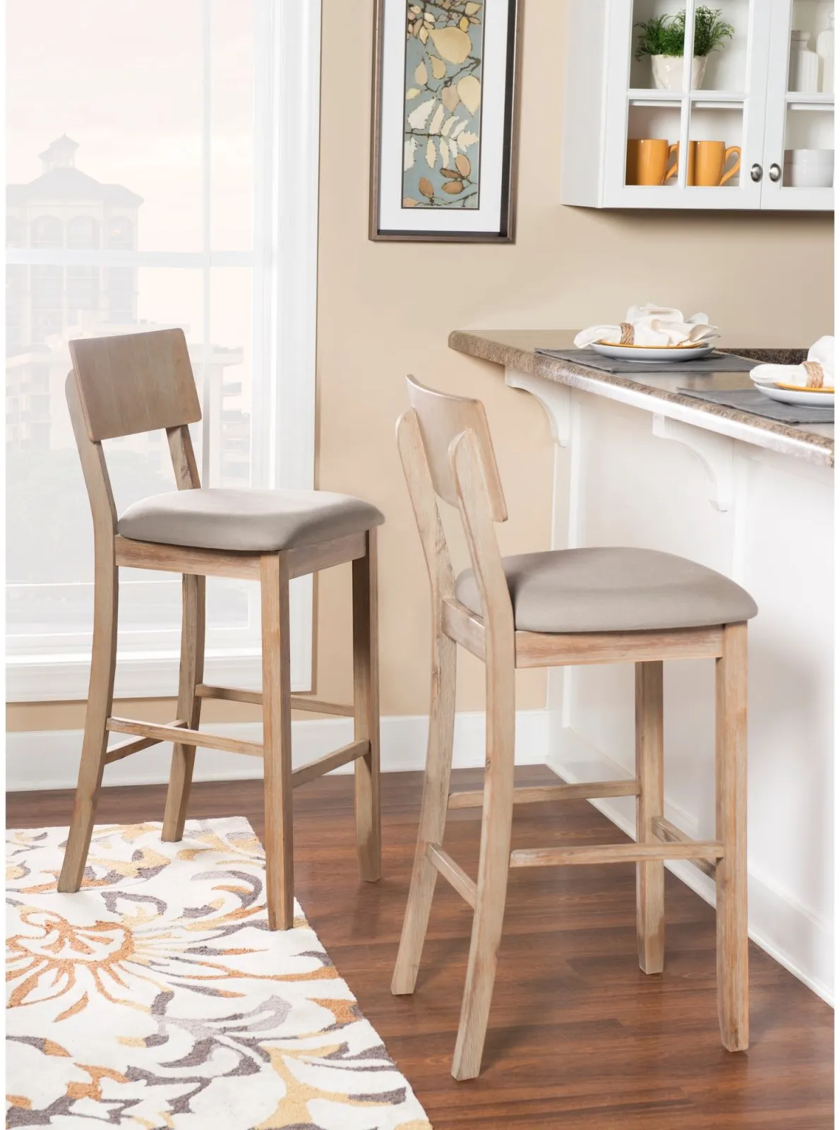 Jordan Grey Wash Bar Stool