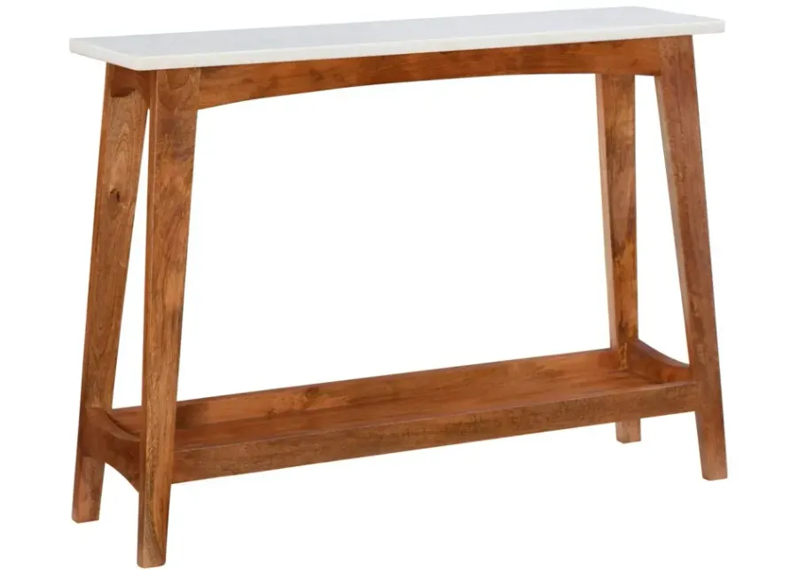 Quincey Marble & Wood Console