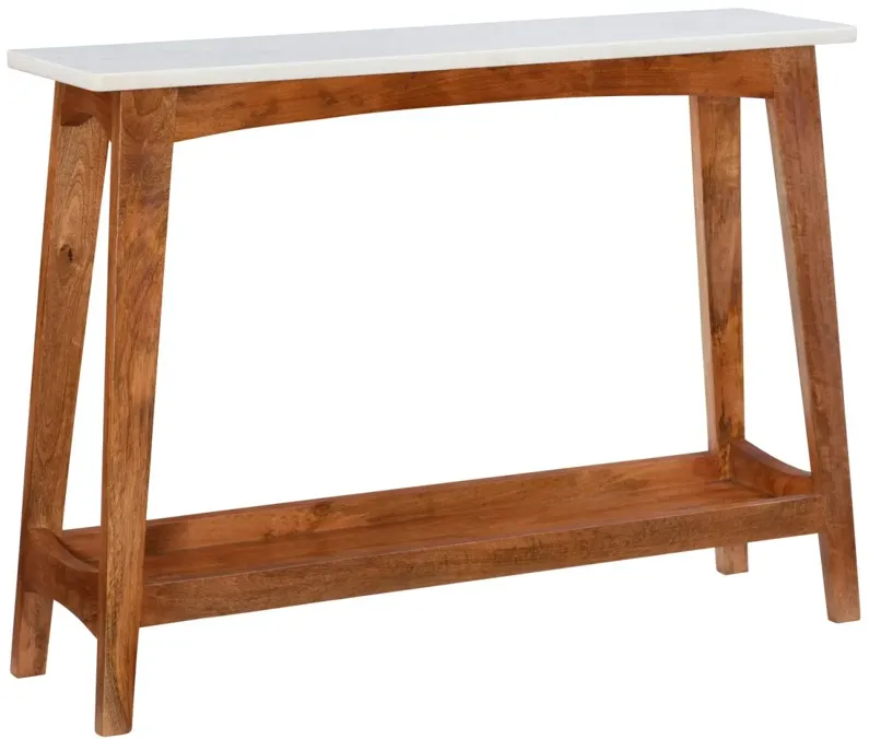 Quincey Marble & Wood Console