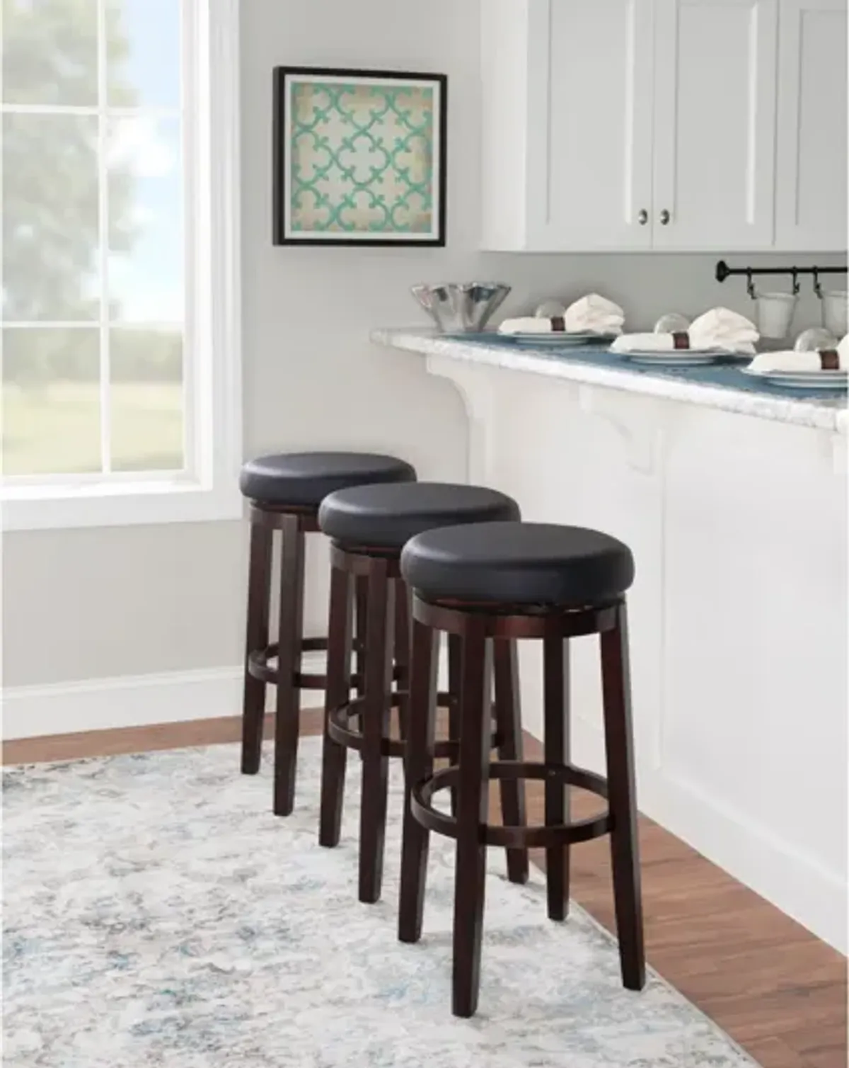 Maya Black Barstool