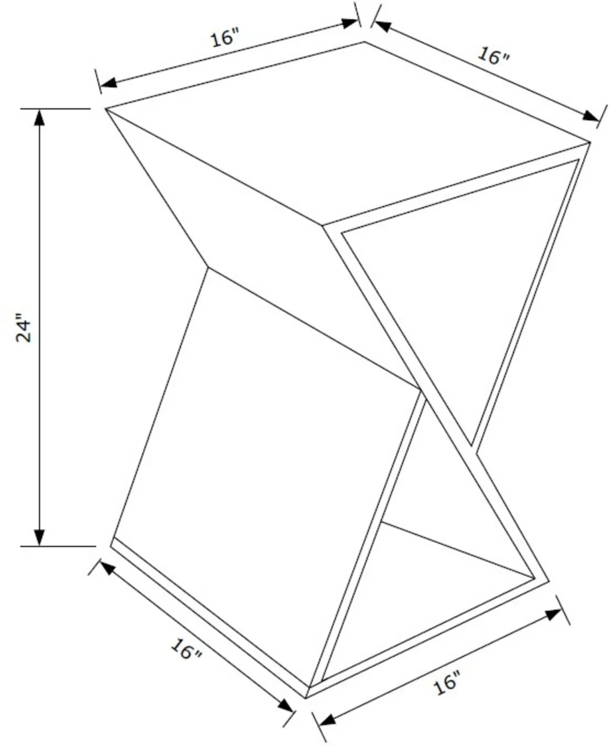 Titus Natural Triangle Side Table
