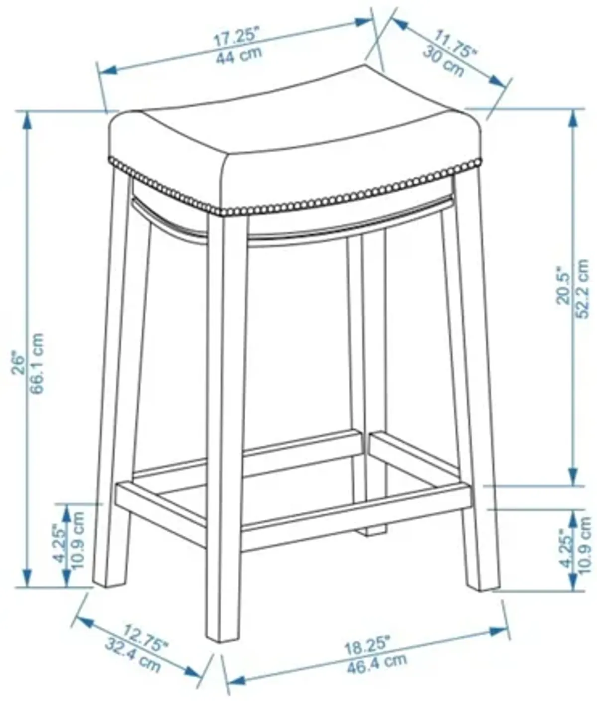 Claridge Rustic Counter Stool