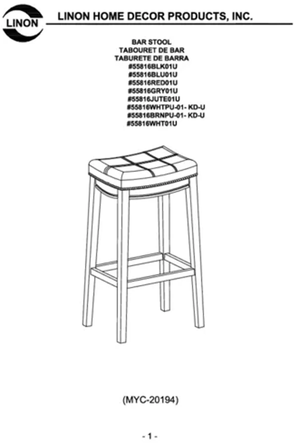 Claridge Gray Barstool