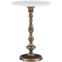 Zelda Gold Pedestal Side Table