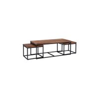 Eden Black Cocktail Table with Nesting End Tables