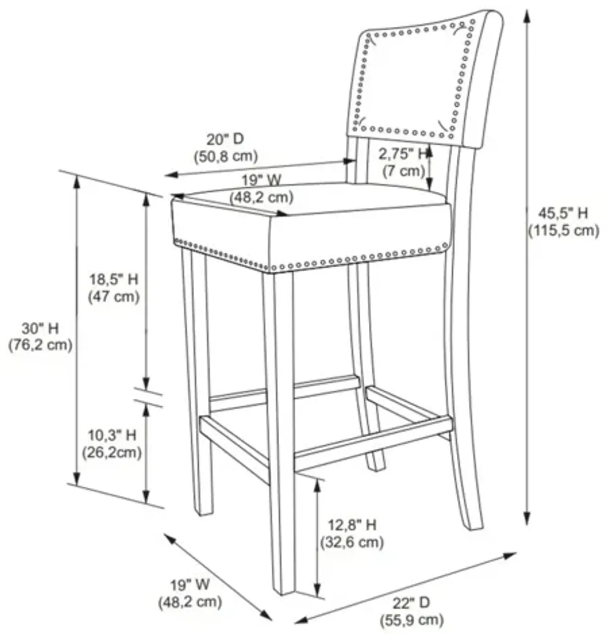 Brook Caramel Bar Stool