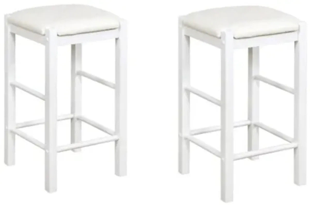 Tavern White Counter Stool, Set of 2