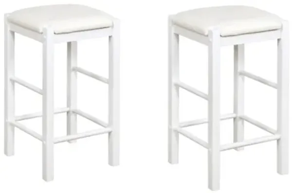 Tavern White Counter Stool, Set of 2