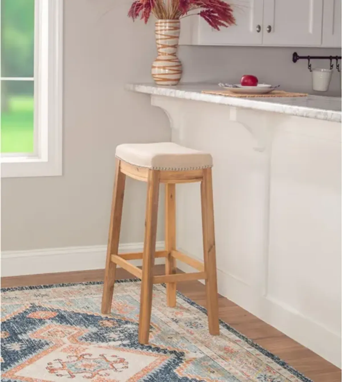 Claridge Natural Wood Bar Stool