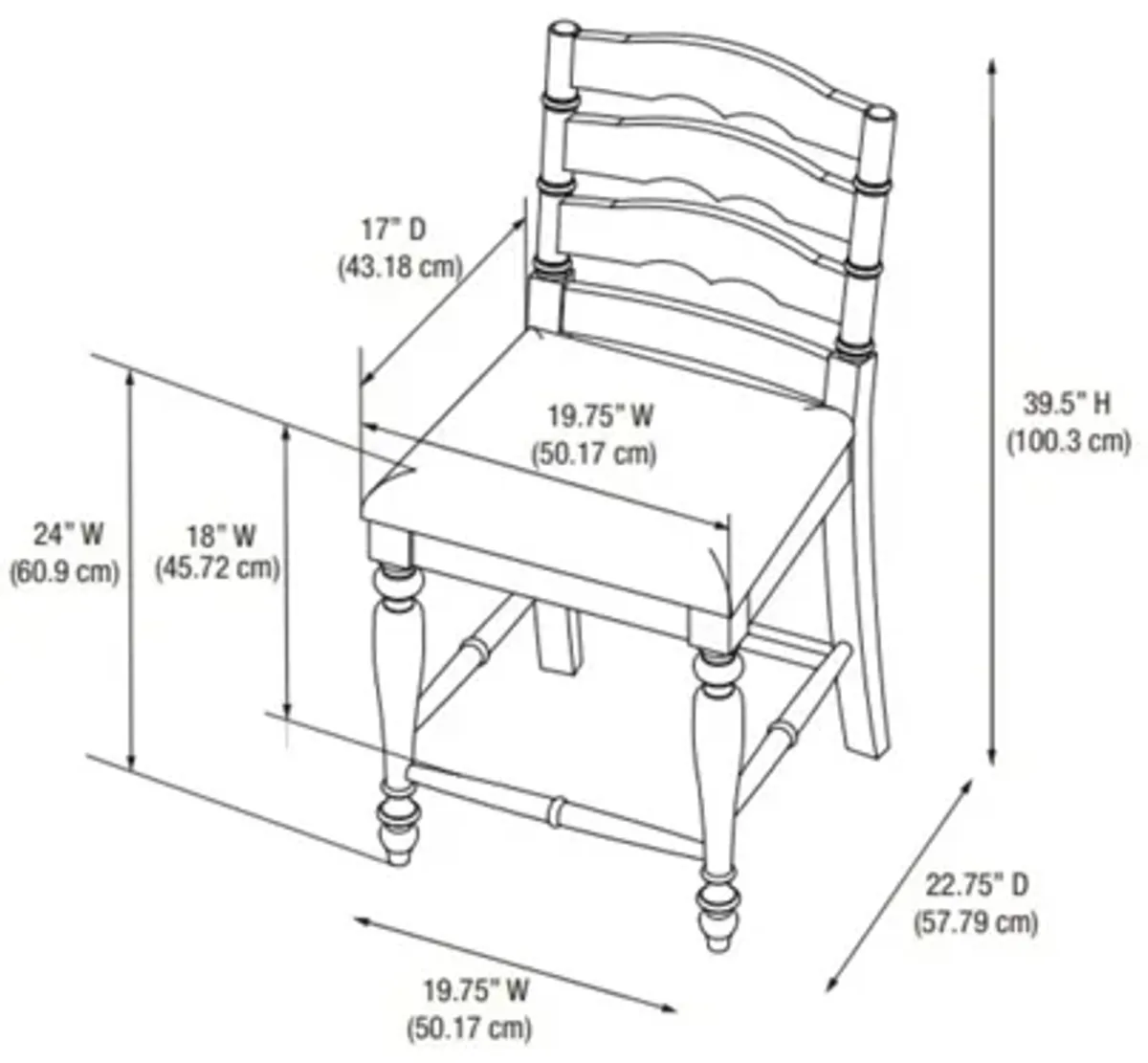 Marino White Wash Counter Stool