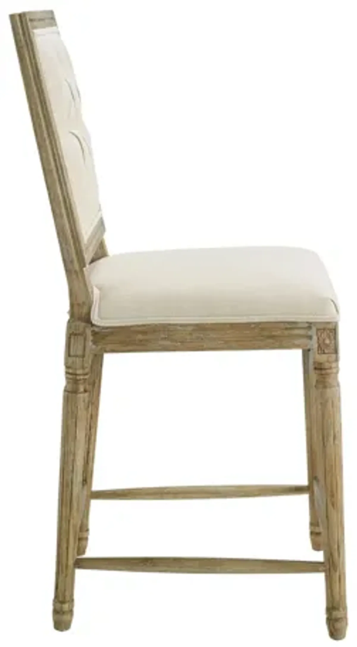 Shiraz Linen Square Back Counter Stool