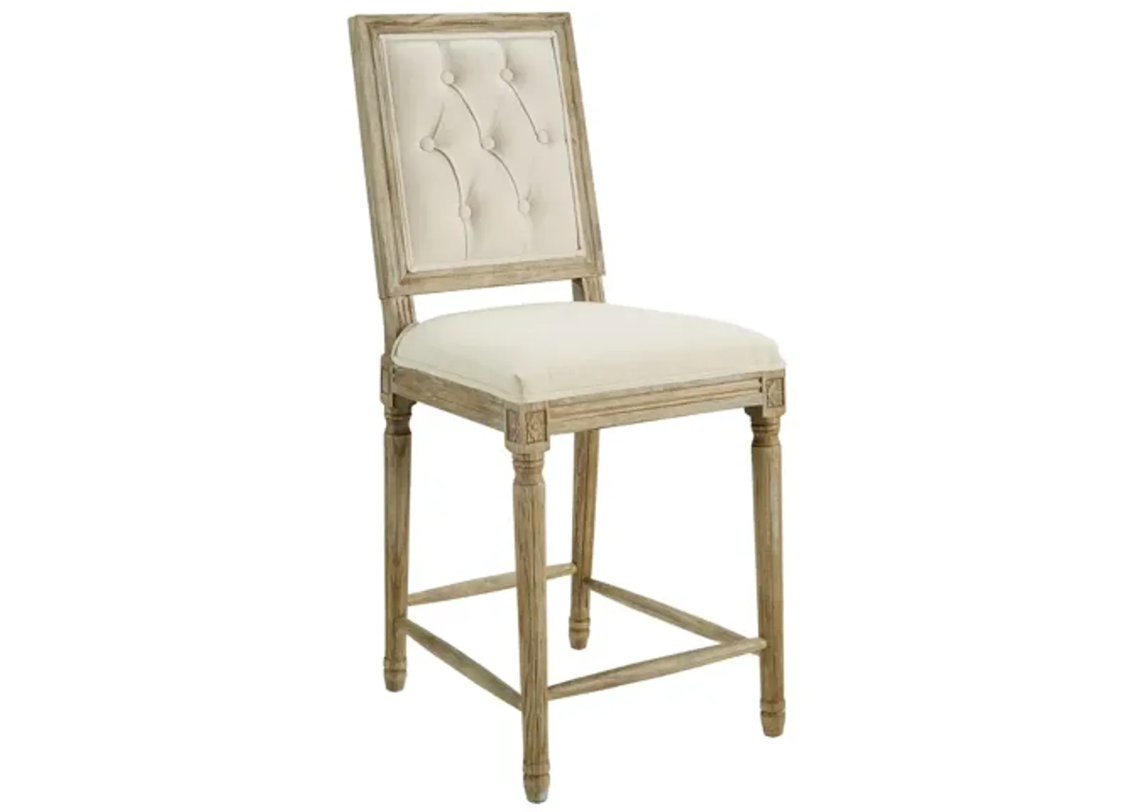 Shiraz Linen Square Back Counter Stool