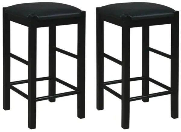 Tavern Black Counter Stools, Set of 2