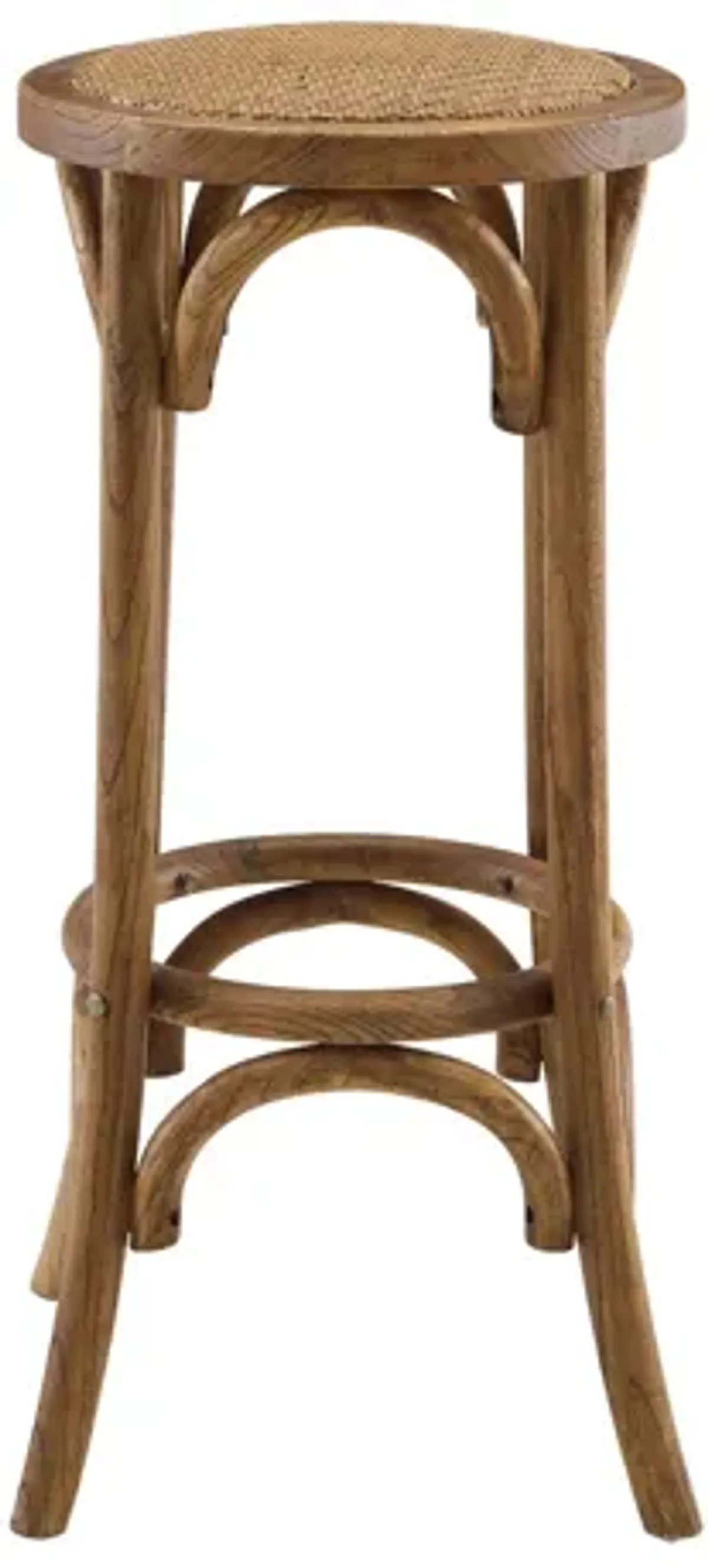 Hyde Walnut Barstool Rattan Seat