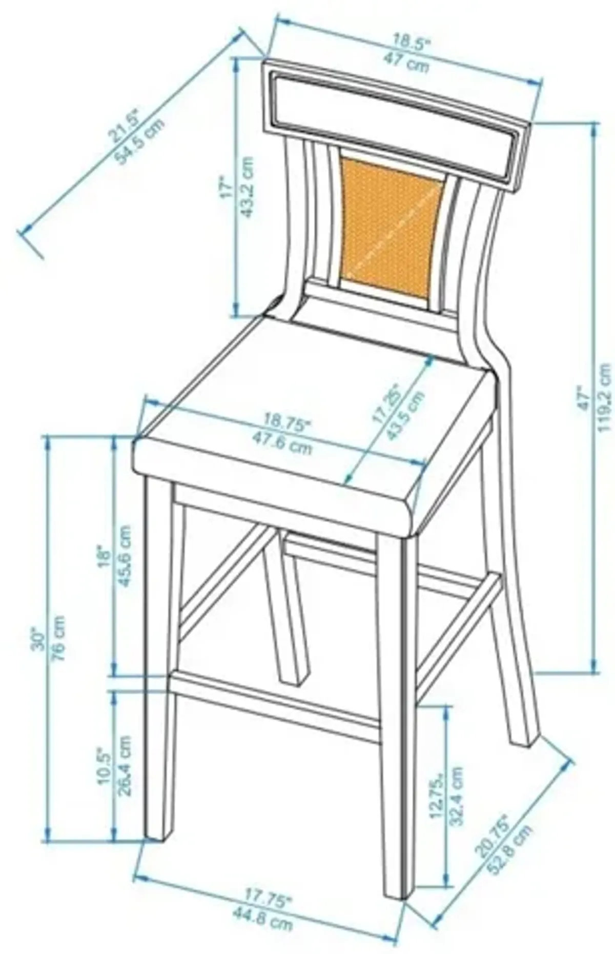 Duncan White Barstool