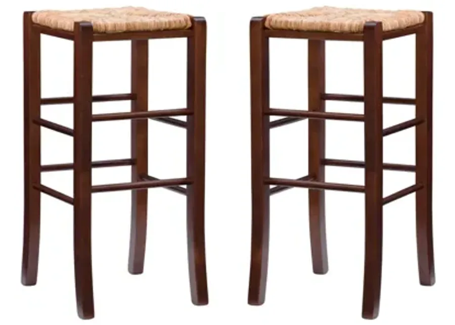 Venezia Dark Walnut Bar Stool, Set of 2