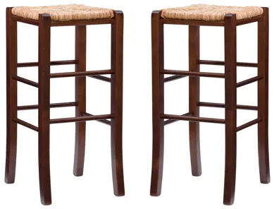 Venezia Dark Walnut Bar Stool, Set of 2