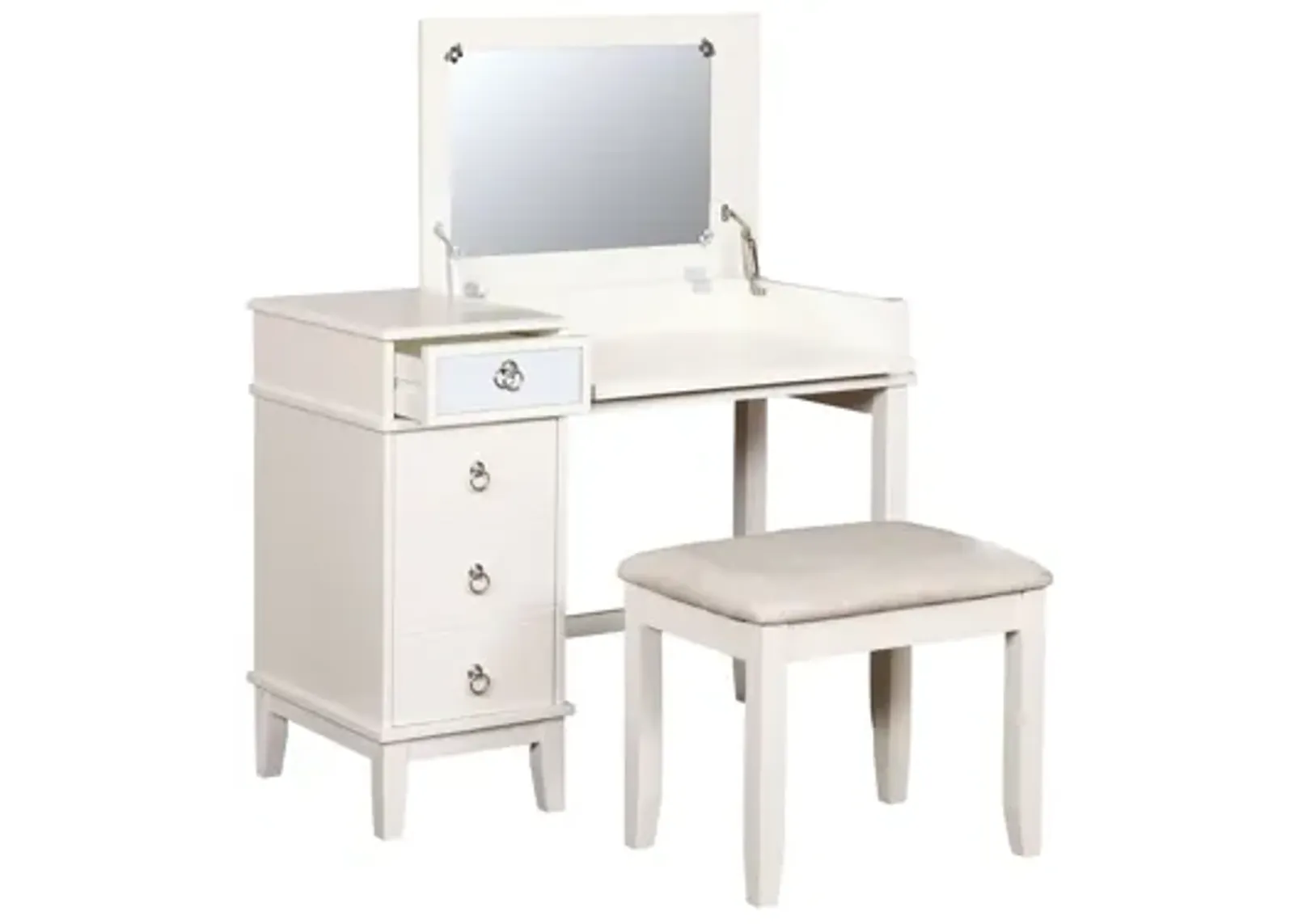 Eva White Vanity Set