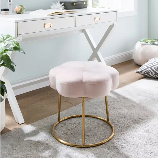 Flower Pink Vanity Stool