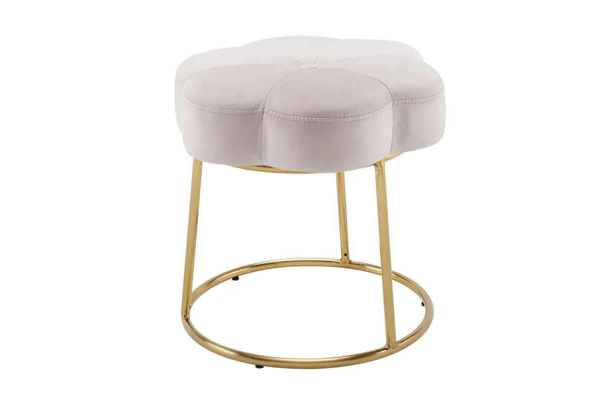 Flower Pink Vanity Stool