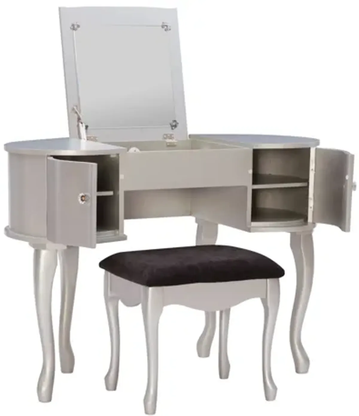 Mallory Silver Vanity Set